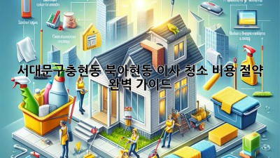 서대문구(충현동, 북아현동) 이사 청소 비용 절약 완벽 가이드