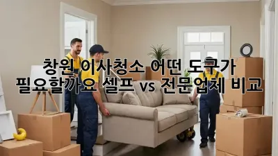 창원 이사청소, 어떤 도구가 필요할까요? 셀프 vs 전문업체 비교